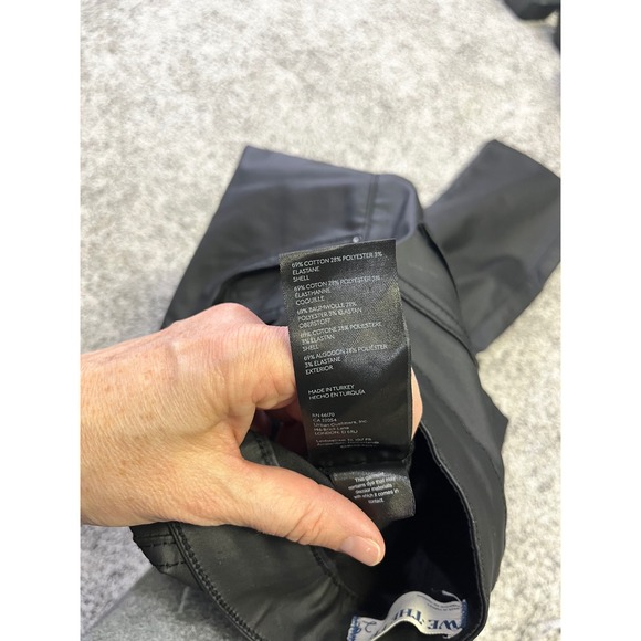 We The Free Black Faux Leather High Rise Slim Straight Leg Pants Size 27 - Picture 14 of 16